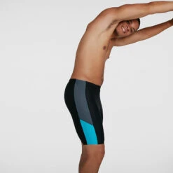 Speedo - Men's Dive Jammer - Black/Grey/Blue -Funky Trunks Store speedo mens dive jammer black grey blue 7