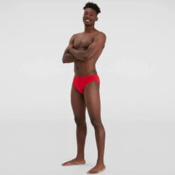 Speedo - Men's Eco Endurance+ 7cm Brief - Red -Funky Trunks Store speedo mens eco endurance 7cm brief red 5