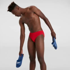 Speedo - Men's Eco Endurance+ 7cm Brief - Red -Funky Trunks Store speedo mens eco endurance 7cm brief red 7