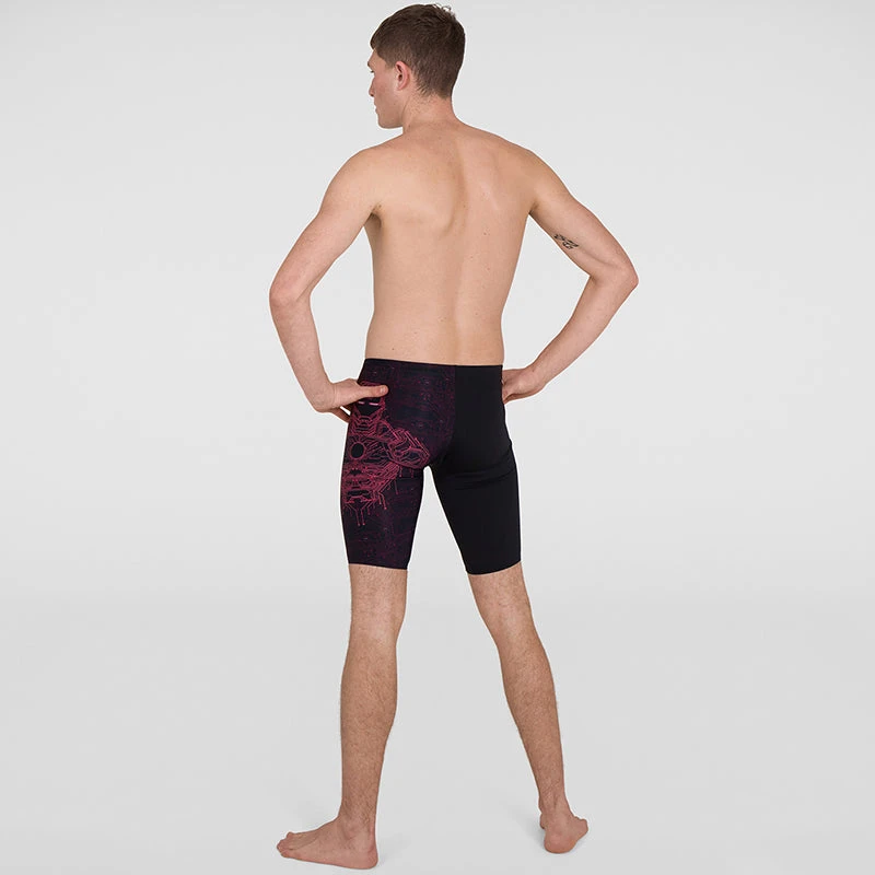 Speedo - Men's Marvel Placement V-Cut Jammer - Black/Red 6 Speedo - Men's Marvel Placement V-Cut Jammer - Black/Red - Image 4