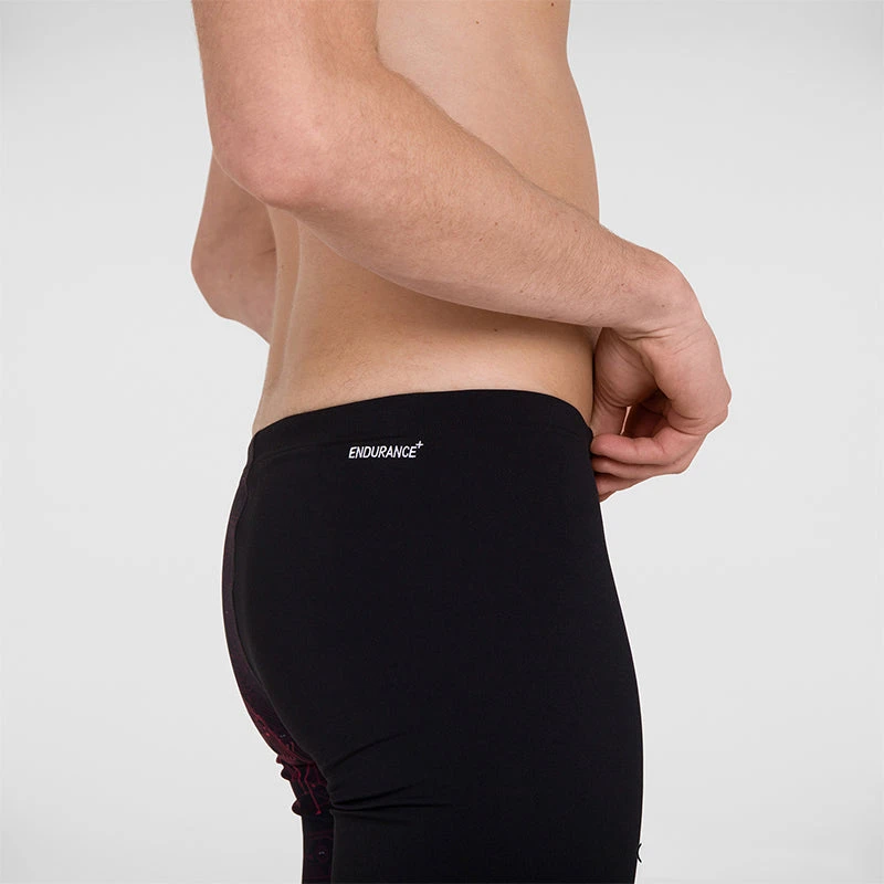 Speedo - Men's Marvel Placement V-Cut Jammer - Black/Red 10 Speedo - Men's Marvel Placement V-Cut Jammer - Black/Red - Image 8