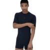 Speedo - Mens Short Sleeve Rash Top - Navy -Funky Trunks Store speedo mens short sleeve rash top navy 1