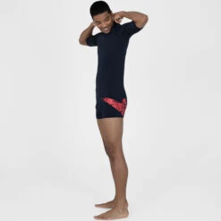 Speedo - Mens Short Sleeve Rash Top - Navy -Funky Trunks Store speedo mens short sleeve rash top navy 6