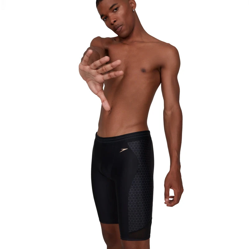 Speedo - Mesh Placement Jammer - Black/Grey 9 Speedo - Mesh Placement Jammer - Black/Grey - Image 7