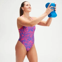 Speedo - Womens Bondi Night Floral Allover Digital Tie Back Swimsuit - Blue/Pink 13 Speedo - Womens Bondi Night Floral Allover Digital Tie Back Swimsuit - Blue/Pink -Funky Trunks Store speedo womens bondi night floral allover digital tie back swimsuit blue pink 4