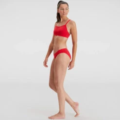 Speedo - Women's Eco Endurance+ Thinstrap Bikini 2Piece - Red -Funky Trunks Store speedo womens eco endurance thinstrap bikini 2piece red 3