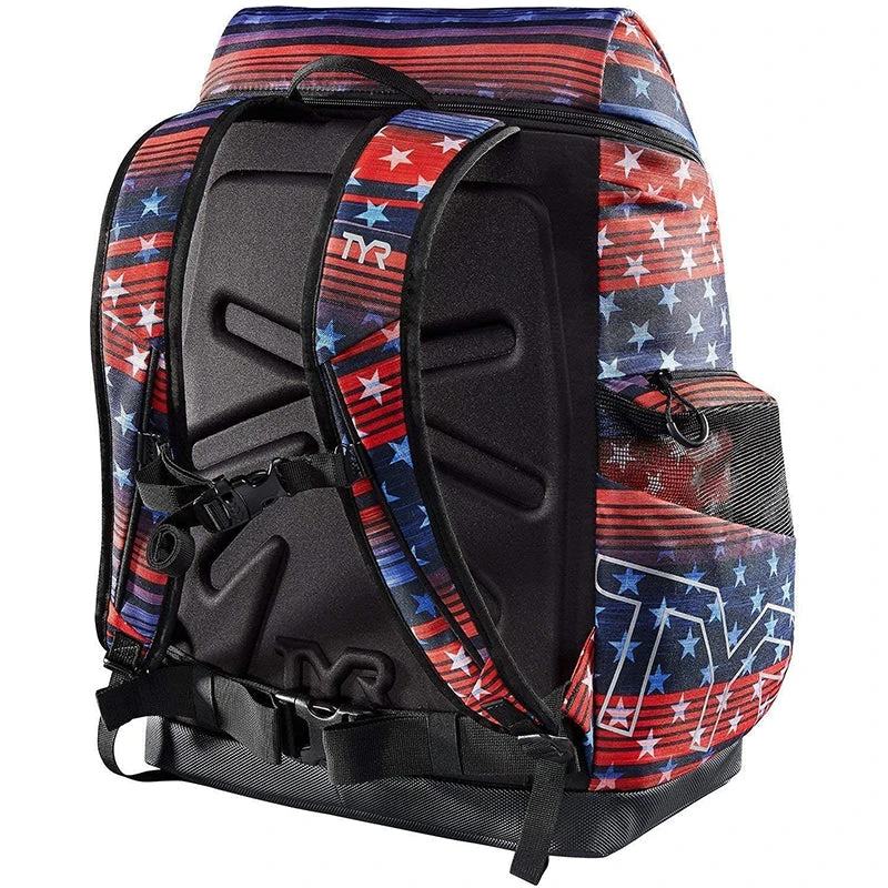 TYR - Alliance 45L Backpack USA Print - Red/White/Blue 4 TYR - Alliance 45L Backpack USA Print - Red/White/Blue - Image 2