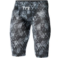 TYR - Avictor® Supernova Mens Jammer Swimsuit - Black/Grey -Funky Trunks Store tyr avictor supernova mens jammer swimsuit black grey 3