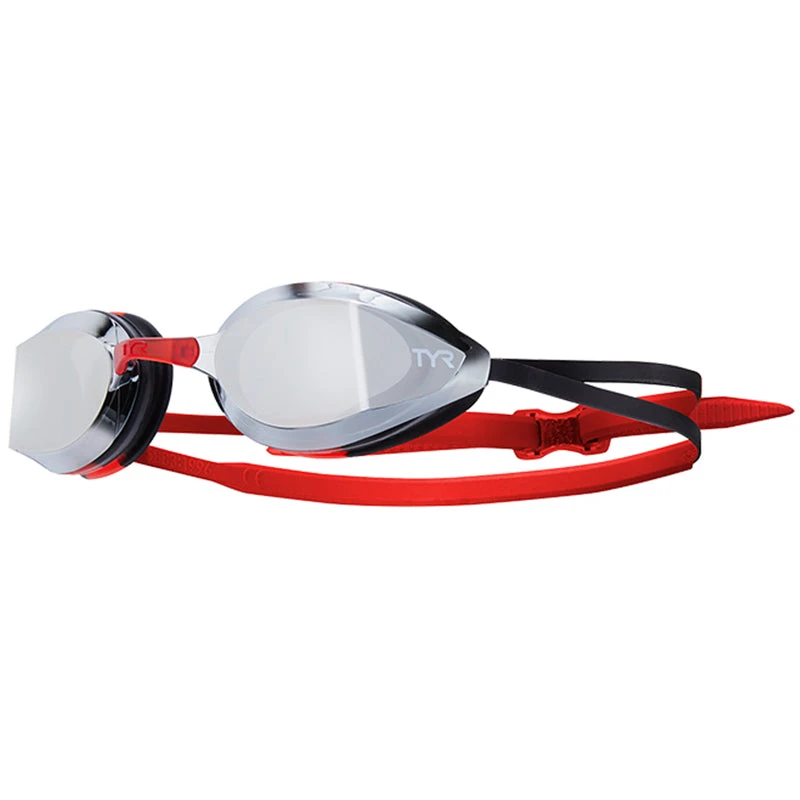 TYR - Edge-X Racing Mirrored Adult Goggles - Silver/Red 3 TYR - Edge-X Racing Mirrored Adult Goggles - Silver/Red
