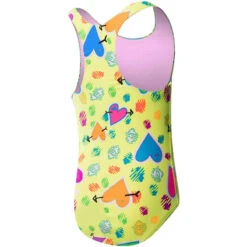 TYR - Heart Beat Maxi Fit Girls Swimsuit - Yellow -Funky Trunks Store tyr girls swimwear heart beat yellow maxi fit 2
