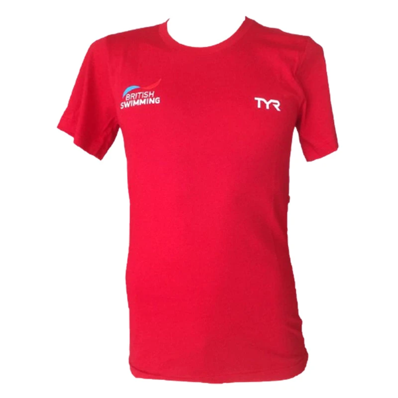 TYR - Unisex T-Shirt Short Sleeve British Federation - Red 3 TYR - Unisex T-Shirt Short Sleeve British Federation - Red