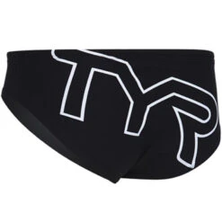 TYR - Men’s Big Logo All Over Racer Swimsuit - Black/White -Funky Trunks Store tyr men s big logo all over racer swimsuit black white 5