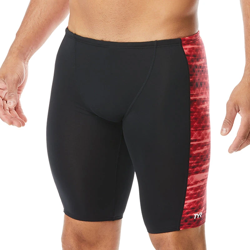 TYR - Men’s Castaway Hero Jammer Swimsuit - Red 3 TYR - Men’s Castaway Hero Jammer Swimsuit - Red