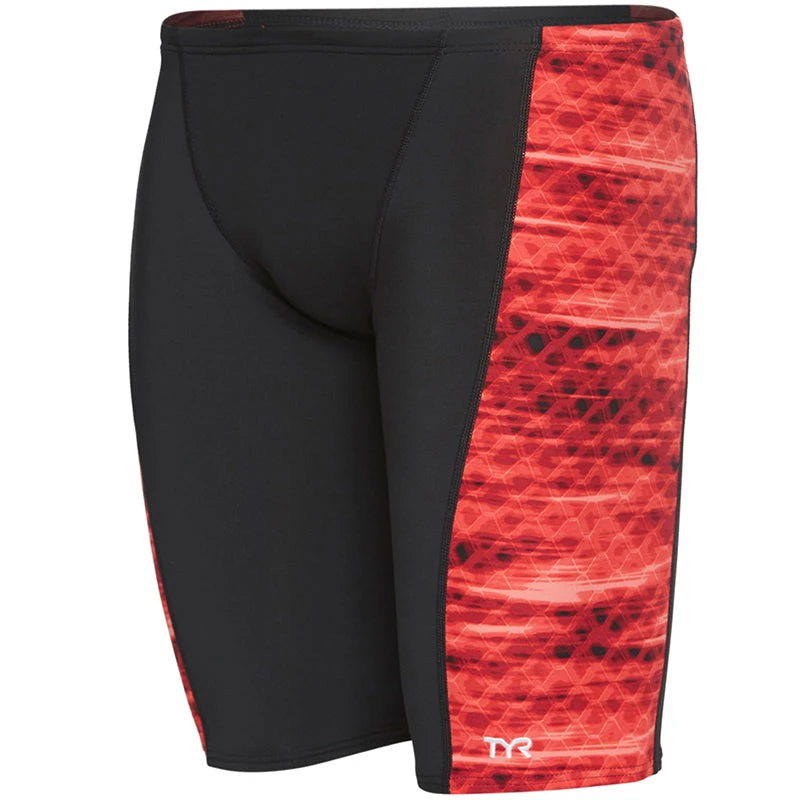 TYR - Men’s Castaway Hero Jammer Swimsuit - Red 5 TYR - Men’s Castaway Hero Jammer Swimsuit - Red - Image 3