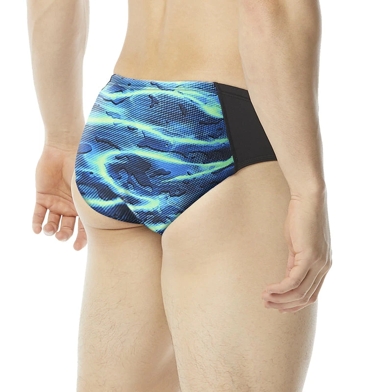 TYR - Men’s Lambent Blade Racer Swimsuit - Blue/Green 4 TYR - Men’s Lambent Blade Racer Swimsuit - Blue/Green - Image 2