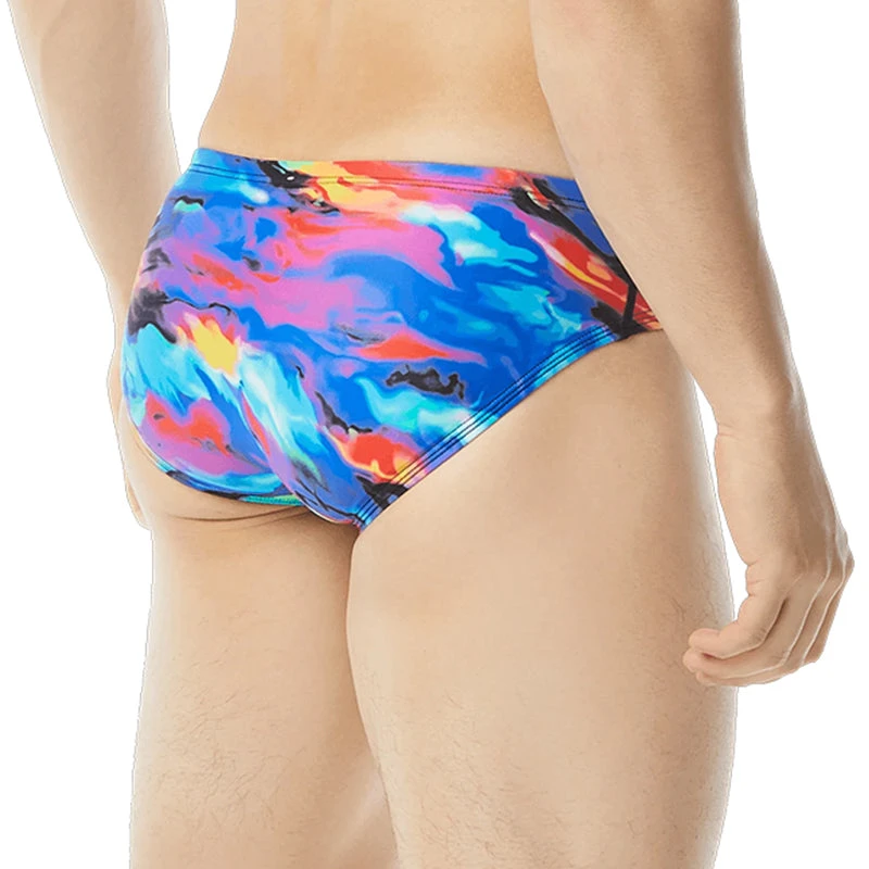 TYR - Men's Synthesis Racer Brief - Blue/Multi 4 TYR - Men's Synthesis Racer Brief - Blue/Multi - Image 2