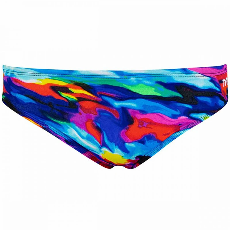TYR - Men's Synthesis Racer Brief - Blue/Multi 5 TYR - Men's Synthesis Racer Brief - Blue/Multi - Image 3