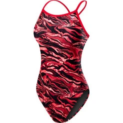 TYR - Miramar Diamondfit Ladies Swimsuit - Red -Funky Trunks Store tyr miramar diamond fit durafast elite one piece swimsuit red 610 5