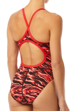 TYR - Miramar Diamondfit Ladies Swimsuit - Red -Funky Trunks Store tyr miramar diamond fit durafast elite one piece swimsuit red 610 8
