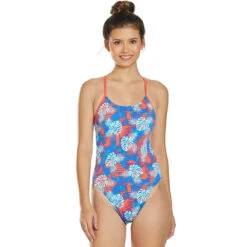 TYR - Tortuga Cutoutfit Ladies Swimsuit - Teal/Multi