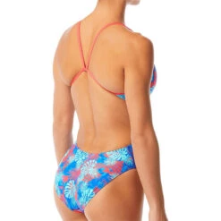 TYR - Tortuga Cutoutfit Ladies Swimsuit - Teal/Multi -Funky Trunks Store tyr tortuga cutoutfit ladies swimsuit teal multi 7