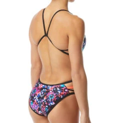 TYR - Meso Mojave Cutoutfit Ladies Swimsuit - Black/Multi -Funky Trunks Store tyr womens meso mojave cutoutfit swimsuit 004 7