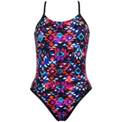 TYR - Meso Mojave Cutoutfit Ladies Swimsuit - Black/Multi -Funky Trunks Store tyr womens meso mojave cutoutfit swimsuit 004 8