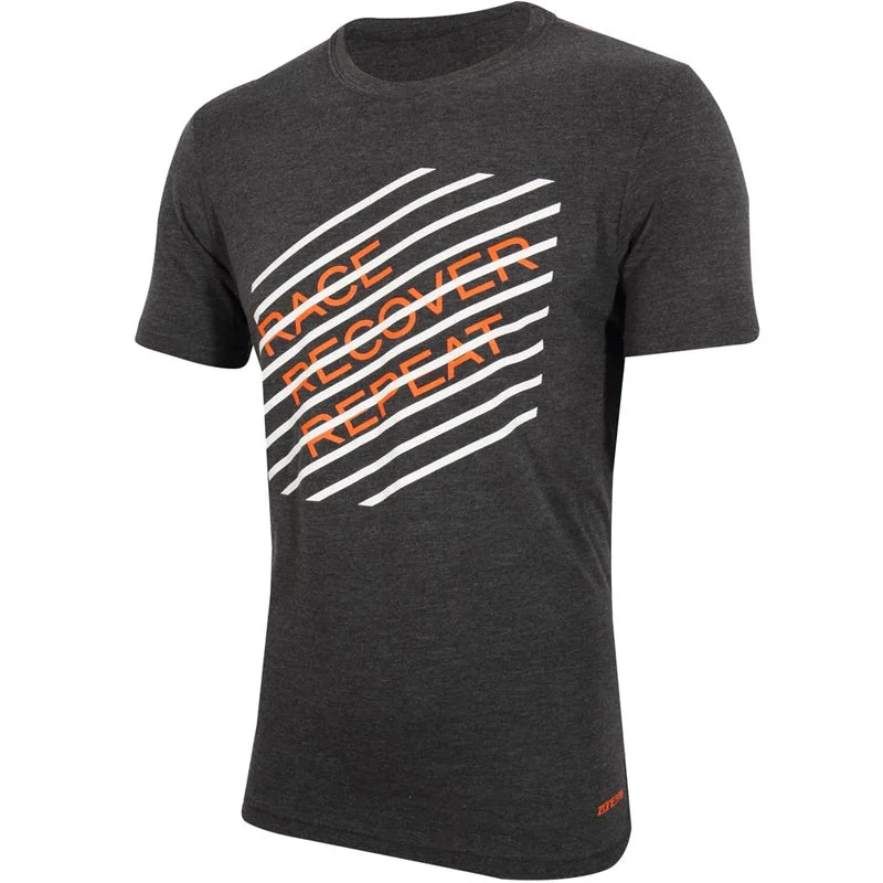 Zone3 - Men's Race/Recovery/Repeat Tee (Charcoal Marl) 3 Zone3 - Men's Race/Recovery/Repeat Tee (Charcoal Marl)