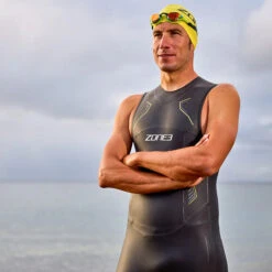 Zone3 - Mens Sleeveless Vision Wetsuit - Black/Green -Funky Trunks Store zone3 mens sleeveless vision wetsuit black green 7